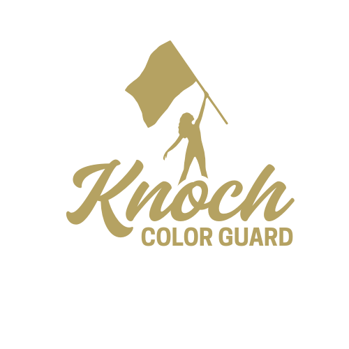 Knoch Colorguard Flag KHS Girl Outline Design Long Sleeve Tee