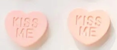 Assorted Candy Heart Stud Earrings