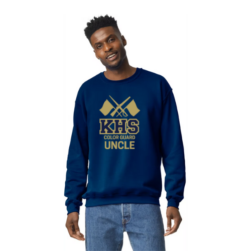 Knoch Colorguard Flag, Knife and Sword Design Sweatshirt - Crew Neck Sweatshirt