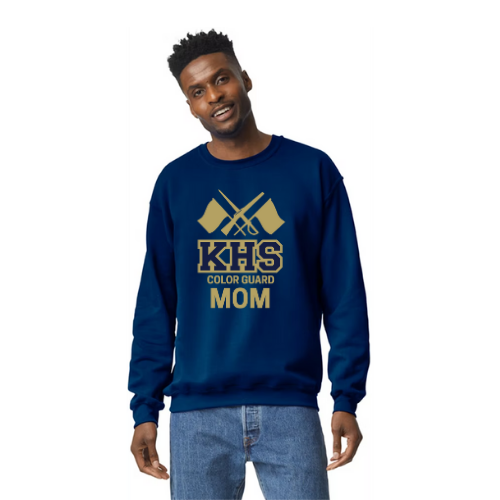 Knoch Colorguard Flag, Knife and Sword Design Sweatshirt - Crew Neck Sweatshirt