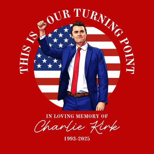 This is the Turning Point Charlie Kirk Design