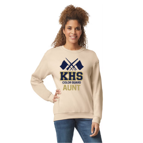 Knoch Colorguard Flag, Knife and Sword Design Sweatshirt  - Crew Neck Sweatshirt