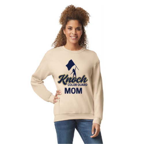 Knoch Colorguard Flag KHS Girl Outline Design Sweatshirt  - Crew Neck Sweatshirt