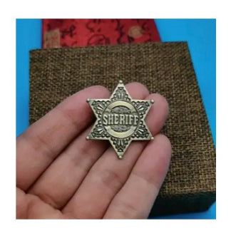 Western Hexagon Star Badge Pin