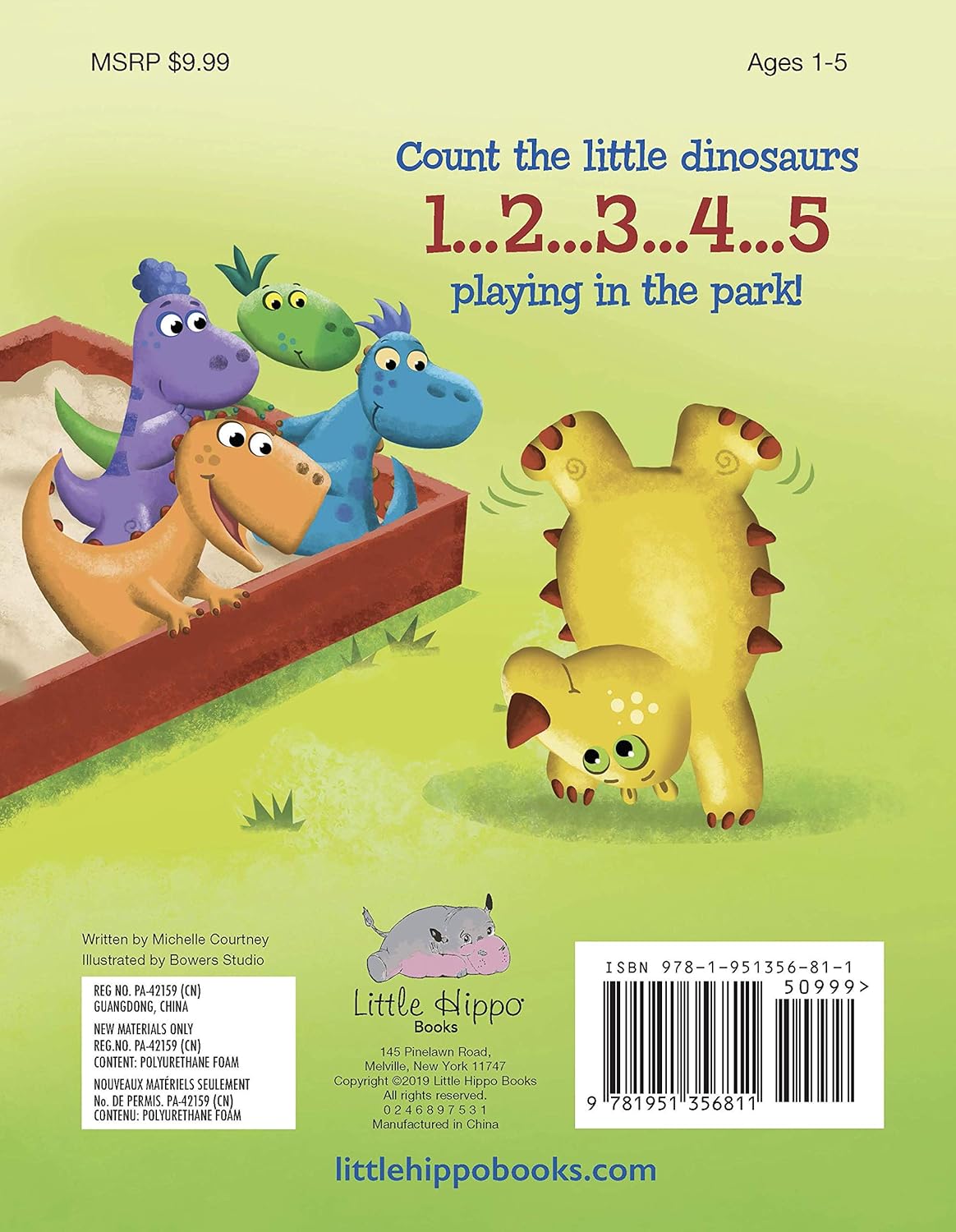 Five Little Dinosaurs - Children's Chunky Padded Board Book