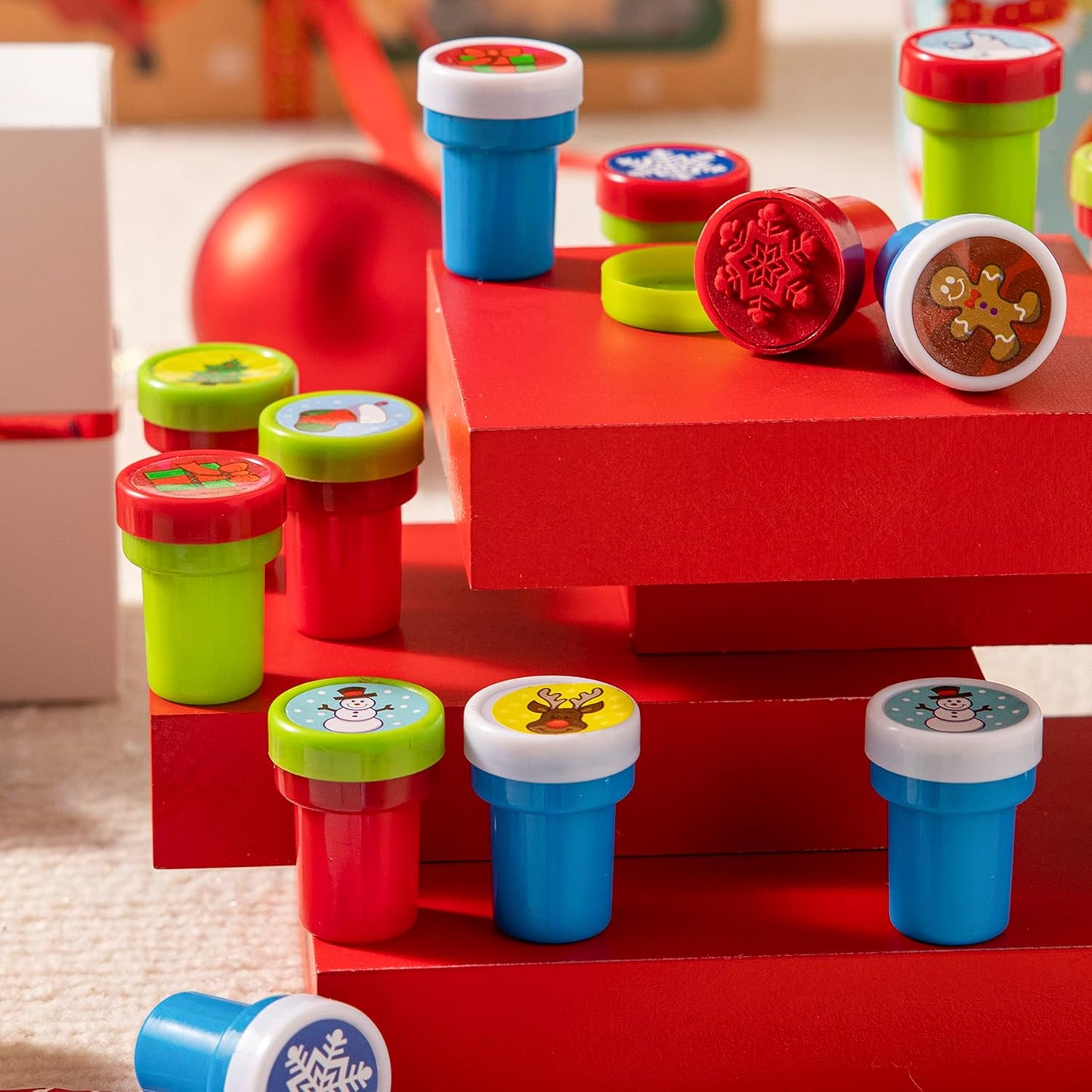 2 for $1 - Asstd Christmas Self Ink Stampers