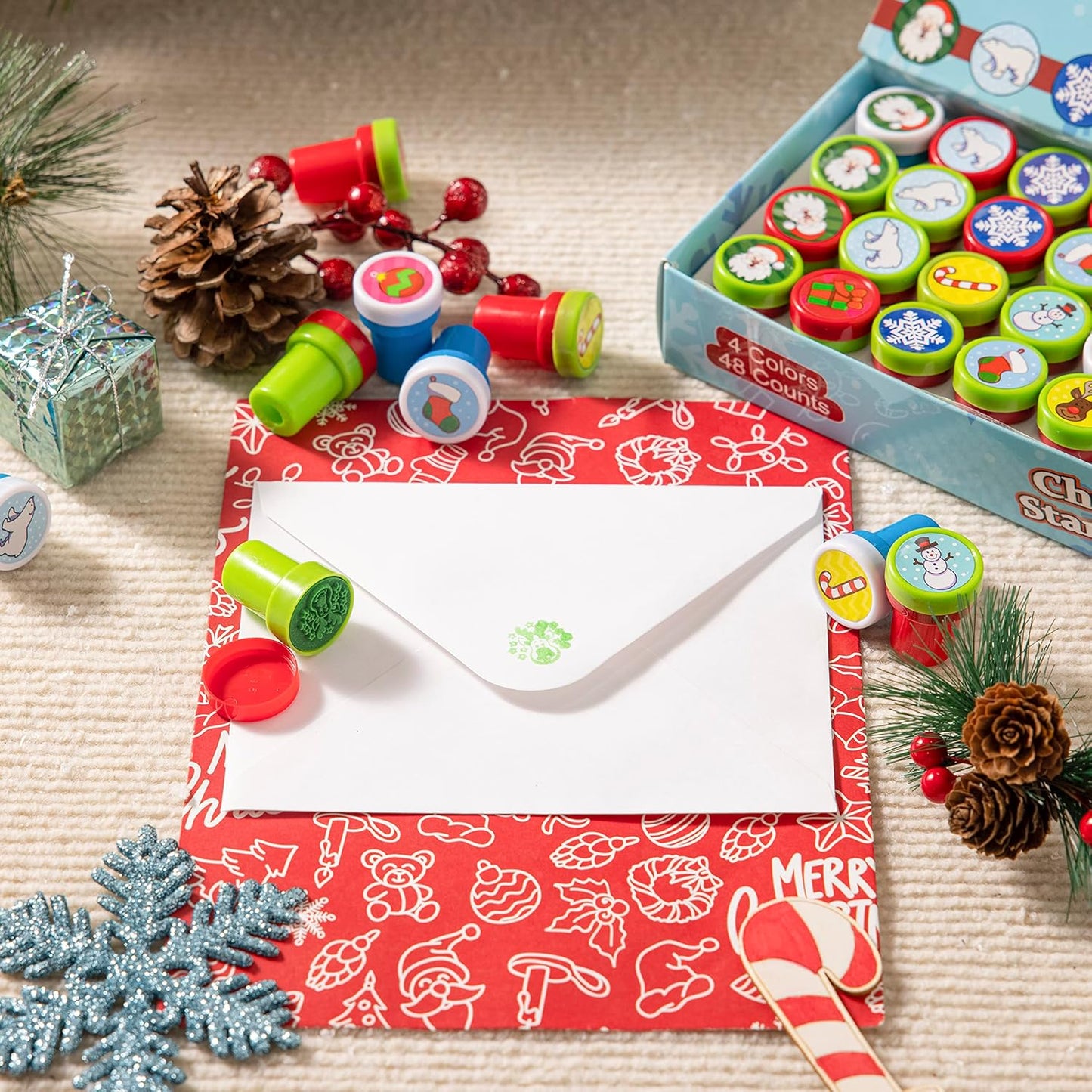 2 for $1 - Asstd Christmas Self Ink Stampers