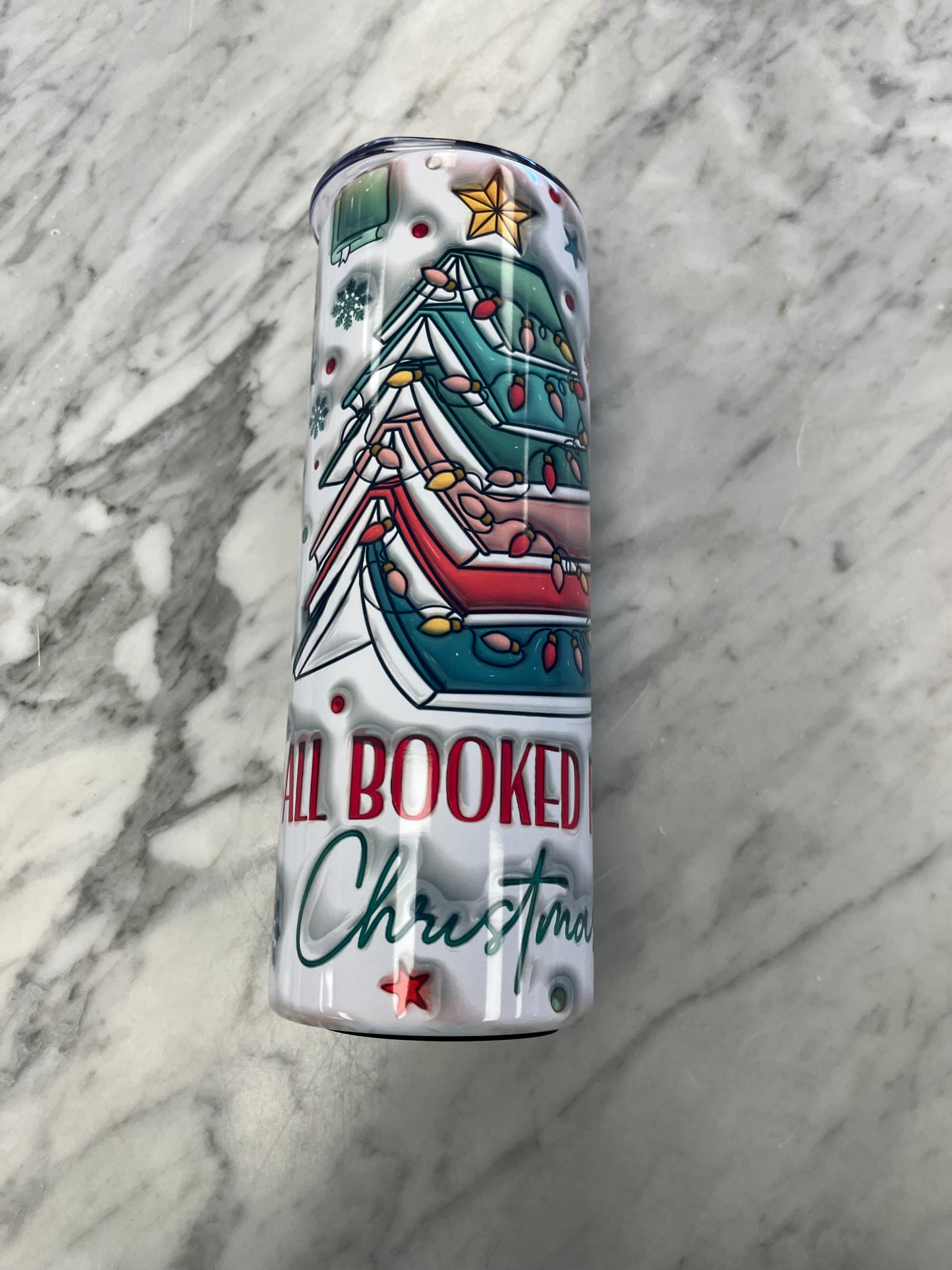 All Booked for Christmas Tumbler
