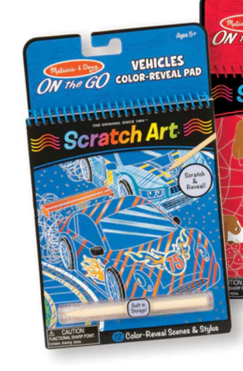 On the Go Scratch Art Color Reveal Pad - Vehicles