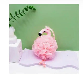 Flamingo Design Exfoliating Loofa