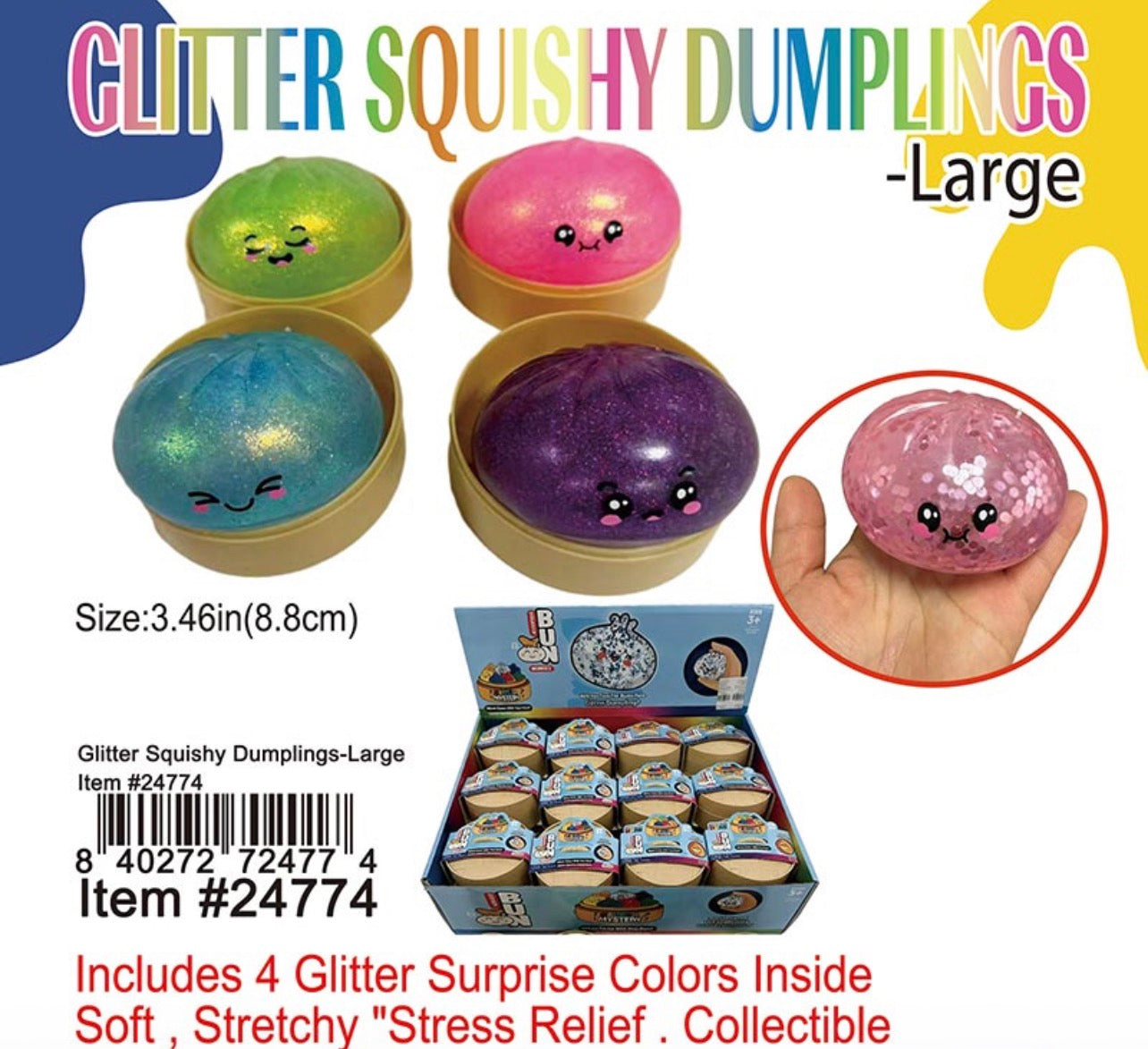 PRE-ORDER Glitter Squishy Dumplings
