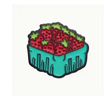 Strawberries in a basket Pin