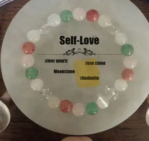 Clear Quartz and Rose Stone Self Love Bracelet