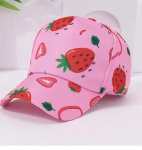 Strawberry Print Hat