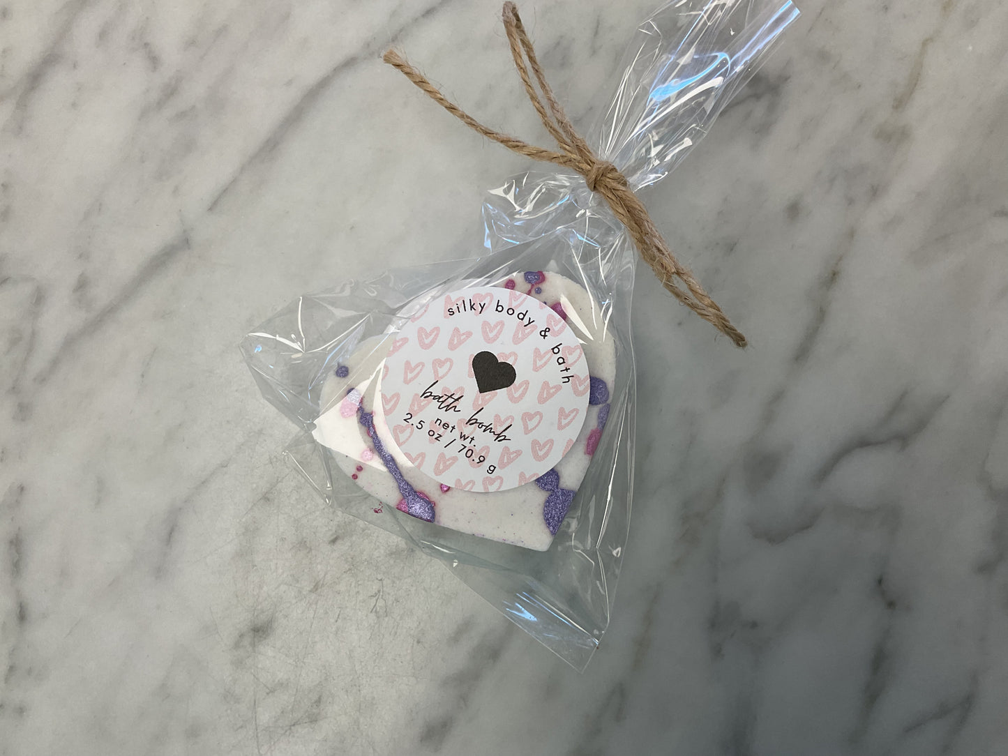 Heart bath bomb