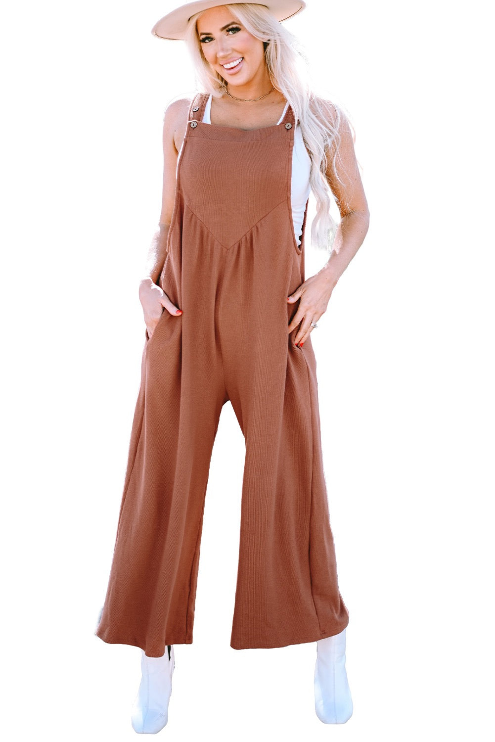 Gold Flame Textured Wide Leg Jumpsuit