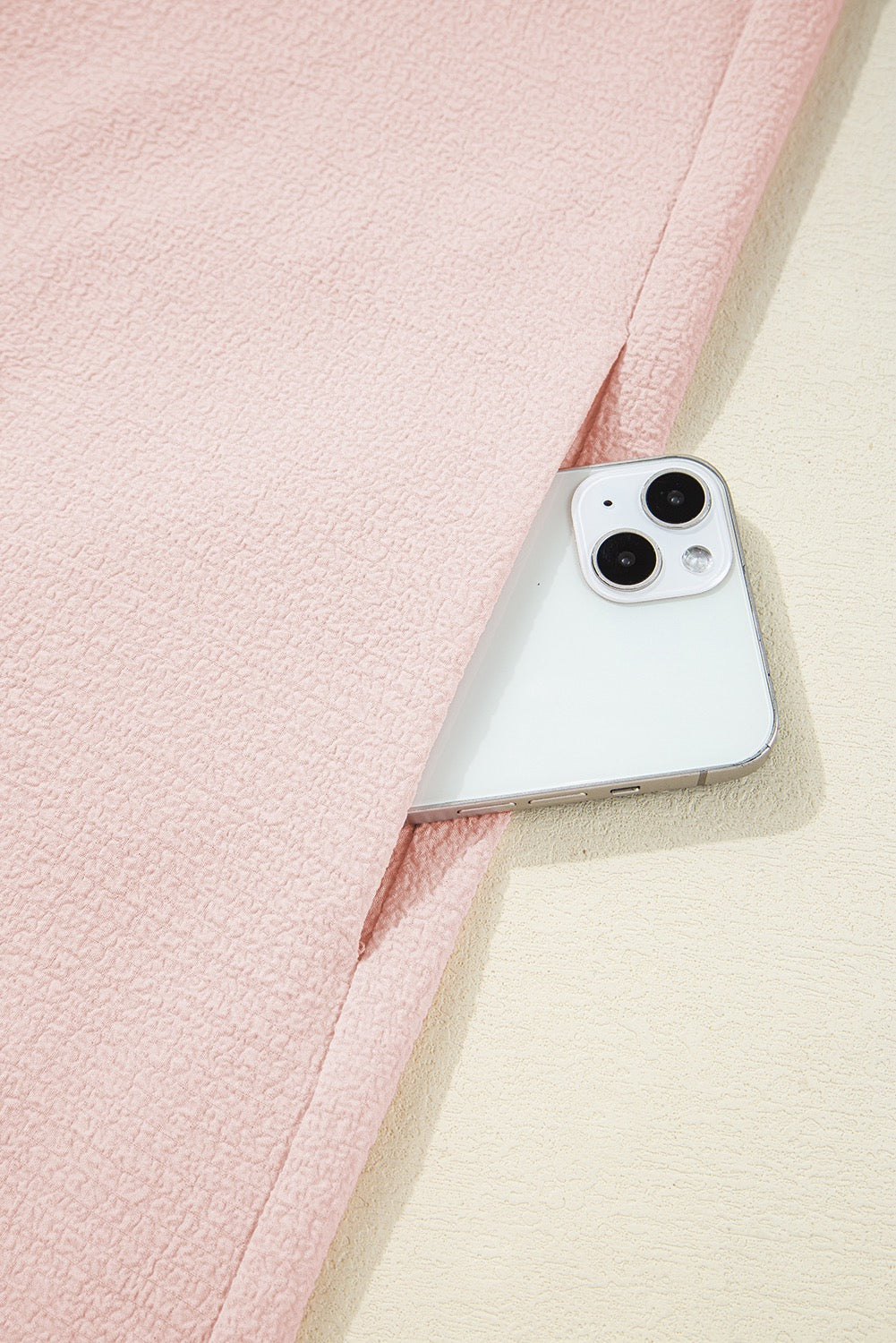 Light Pink Flutter Sleeve Square Neck Mini Dress