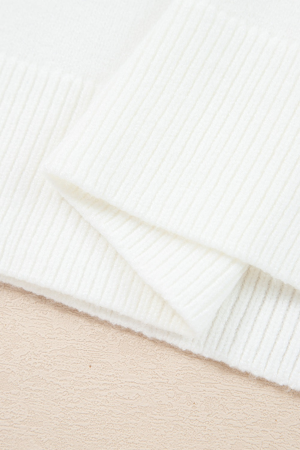 White MERRY Letter Raglan Sleeve Sweater