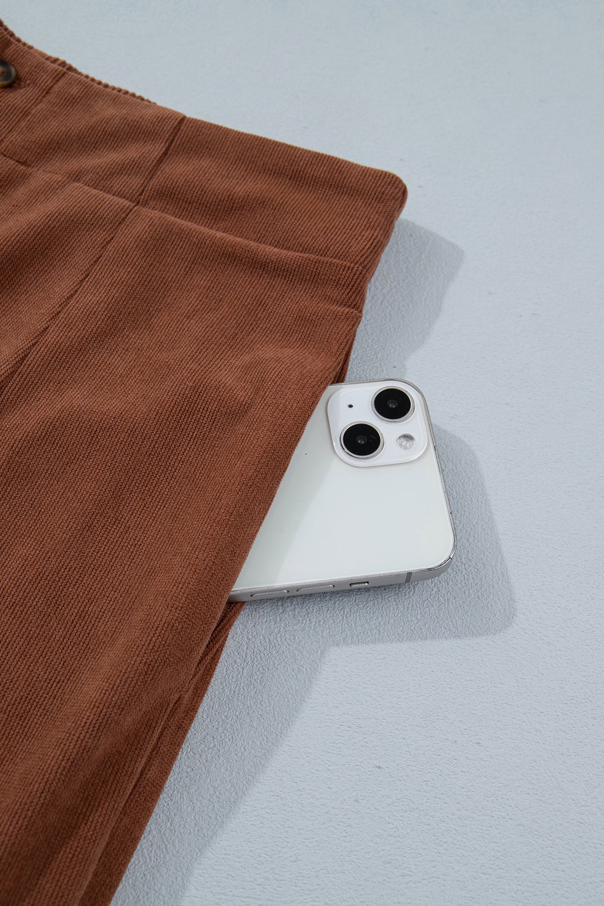 Coffee Straight Leg Corduroy Pants