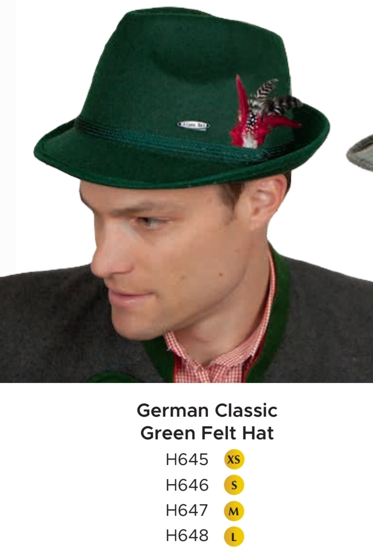 Green Felt/Bavarian Hat