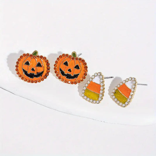 Halloween Sparkle Stud Earrings