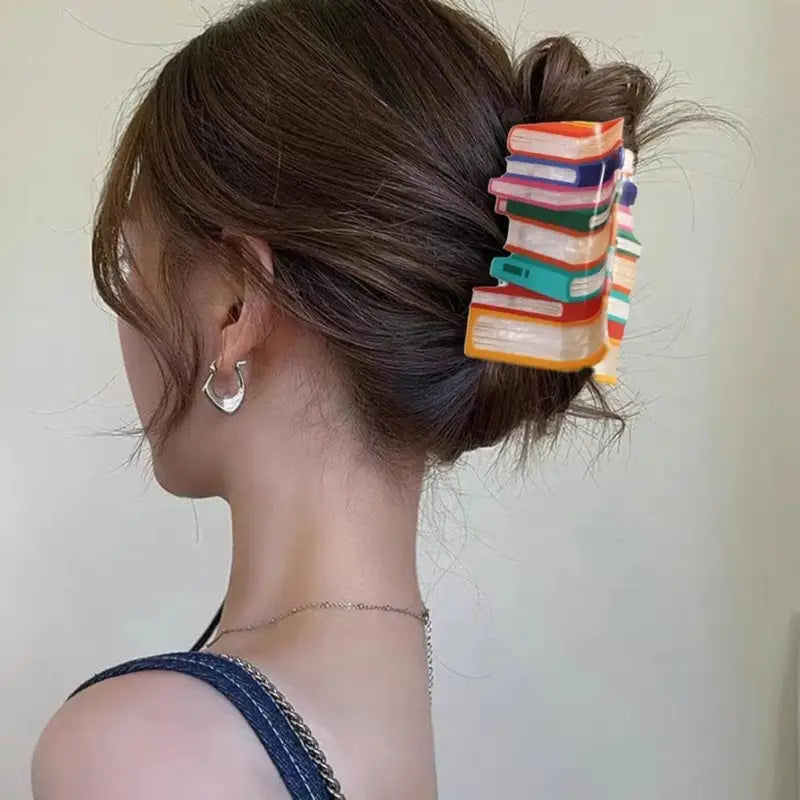 Book Hair Claw Clip