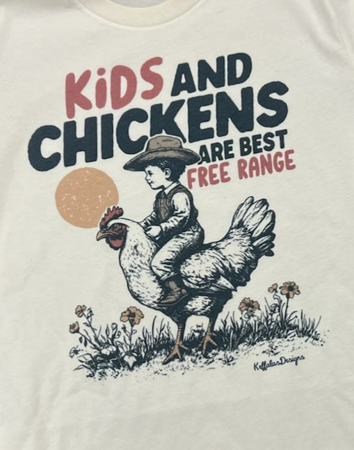 Kids and Chickens Free Range T-shirt