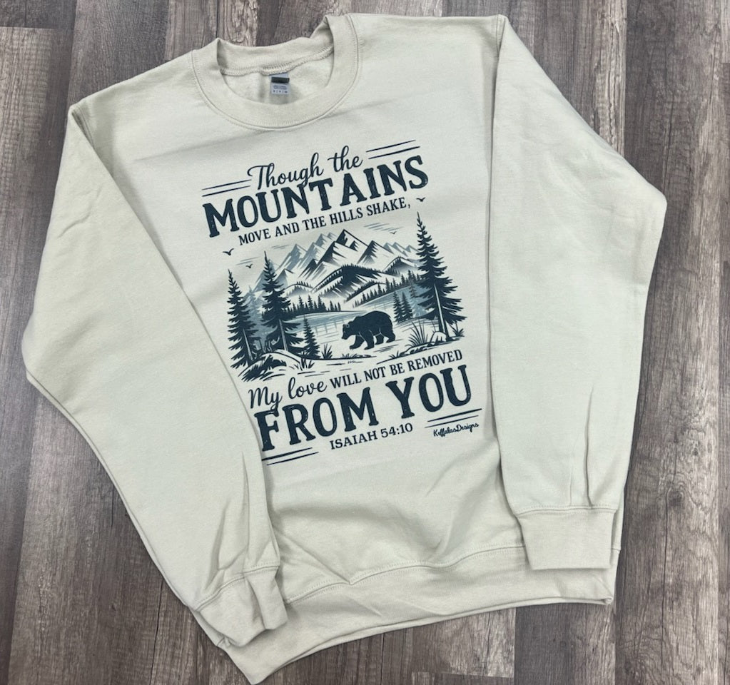 Mountains Move Crew Sweatshirt - Sand