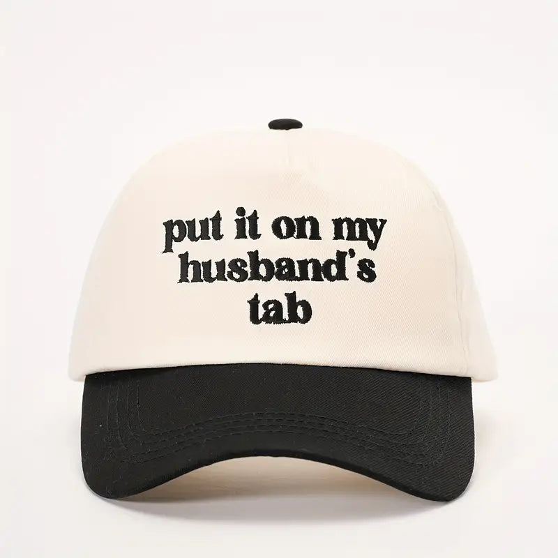 Put it on my husband's tab baseball cap