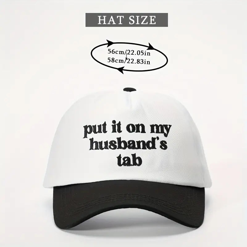 Put it on my husband's tab baseball cap