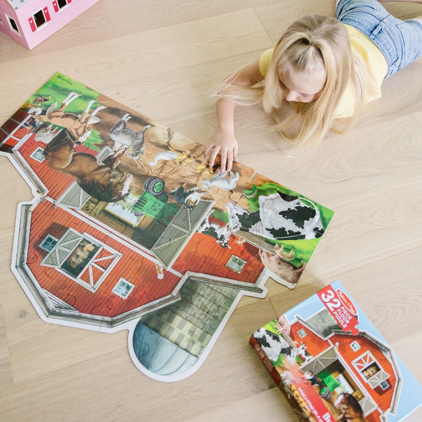Busy Barn Yard Shaped Floor Puzzle - 32 Pieces