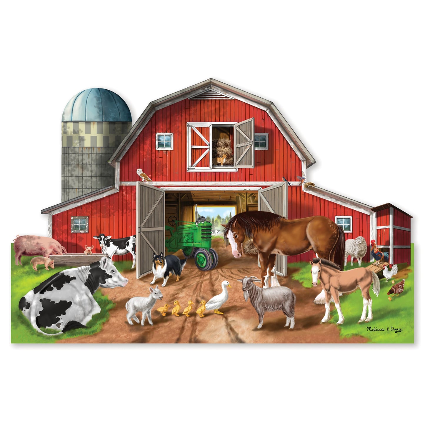 Busy Barn Yard Shaped Floor Puzzle - 32 Pieces