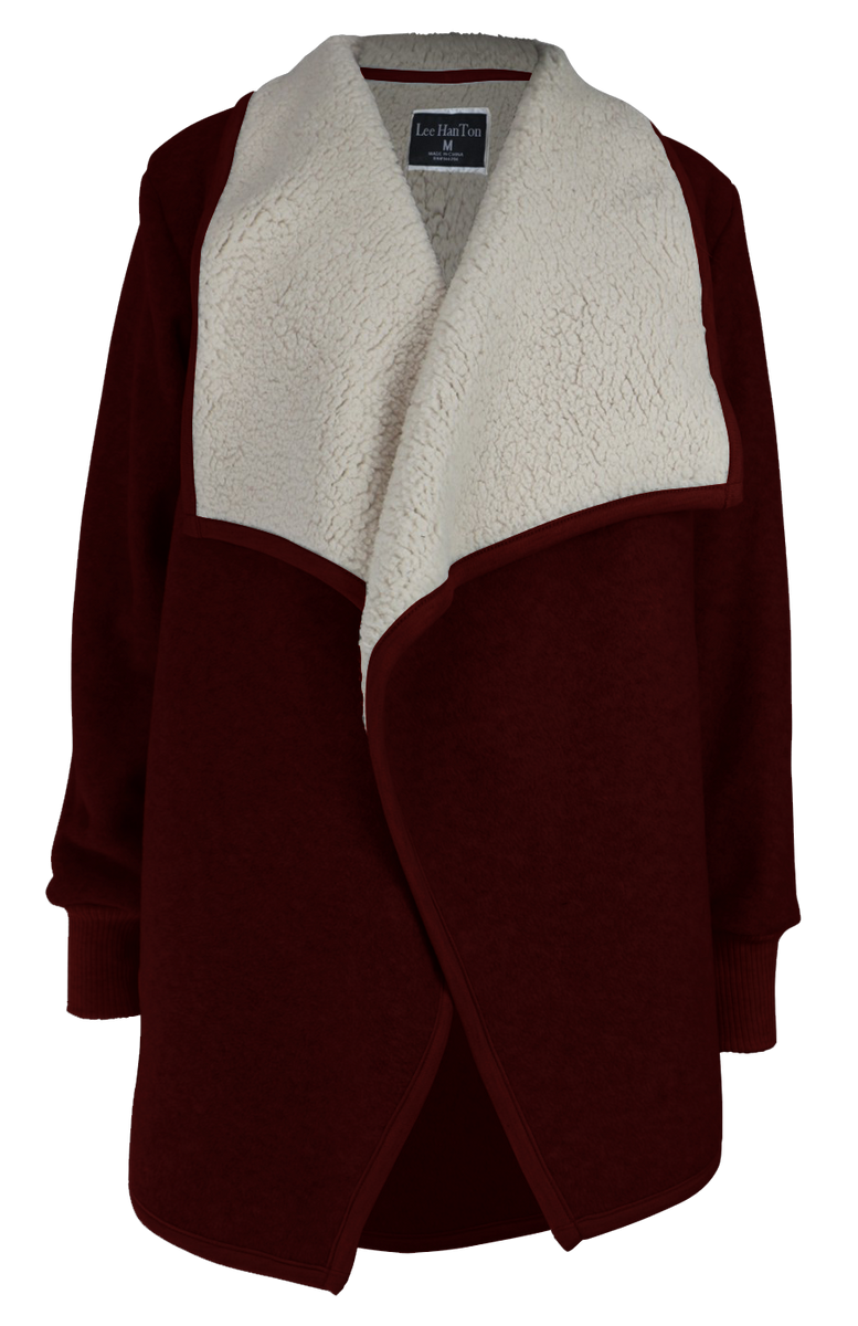 Sherpa lined cardigan womens hot sale