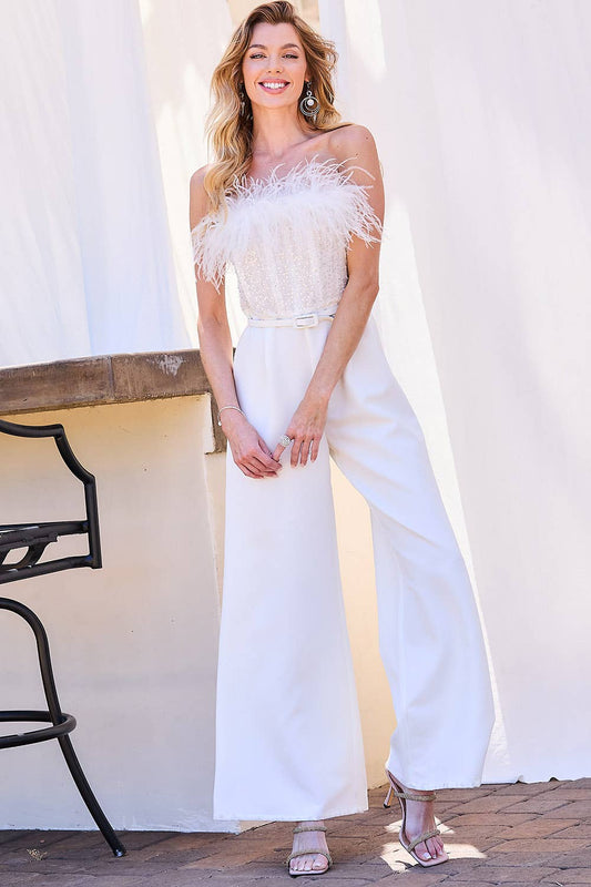 Pearl Sequin Contrast Jumpsuit