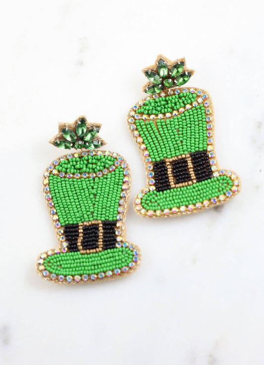 Lucky Charm Hat Earring GREEN