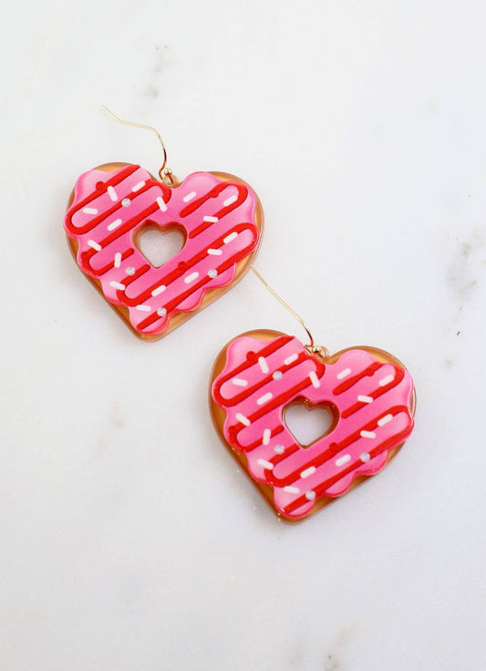Heart Donut Earring PINK