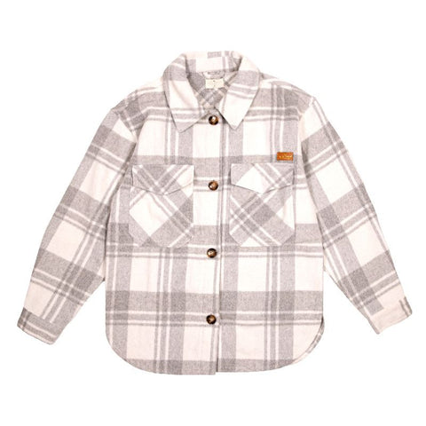 Simply Southern Shacket Jacket-Steel