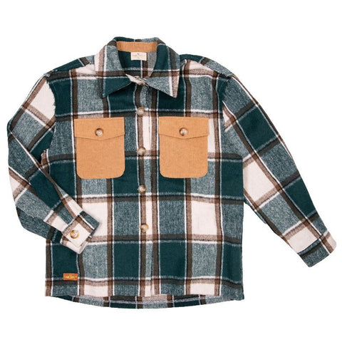 Simply Southern Yosemite Plaid Shacket Green