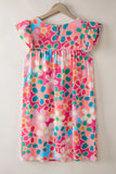 Short Sleeve Floral Babydoll Dress