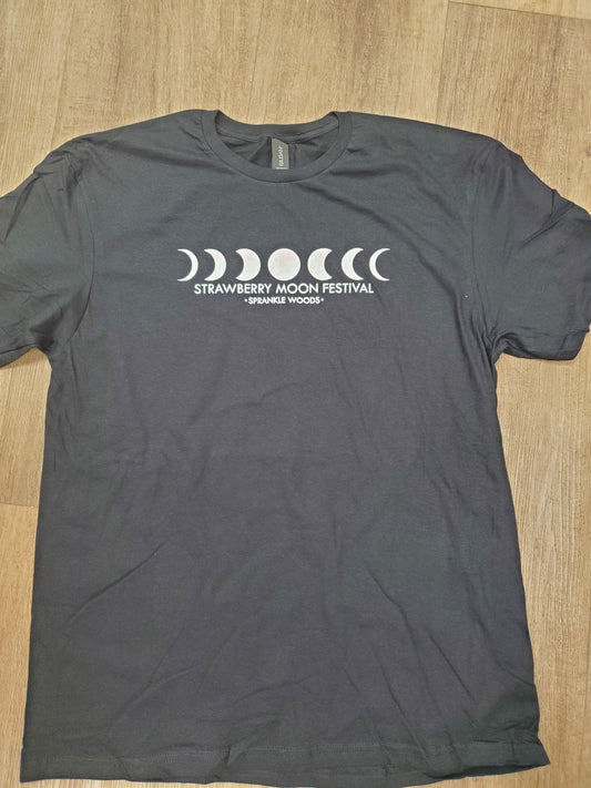 BLACK-GLOW IN THE DARK-STRAWBERRY MOON FEST T-SHIRT