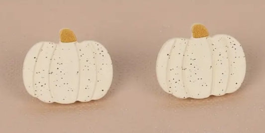 Asstd Color Pumpkin & Leopard Print stud earrings