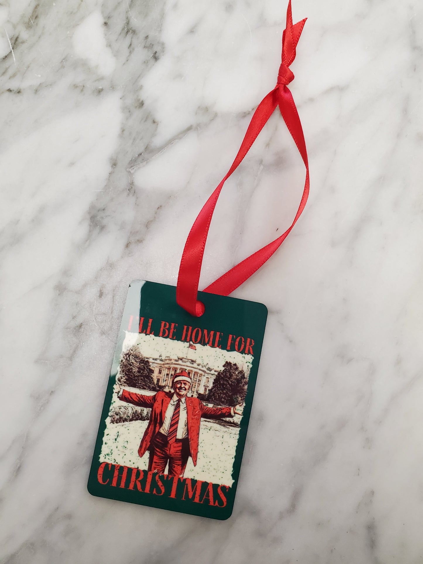 Trump I’ll Be Home For Christmas Ornament