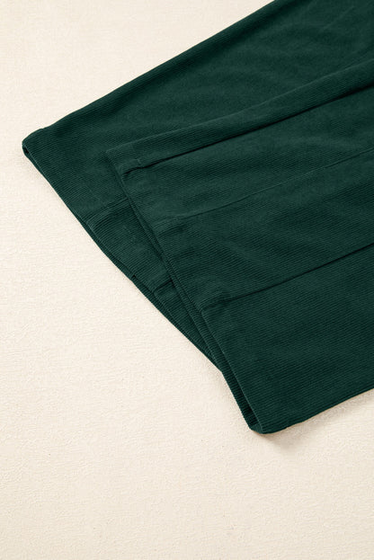 Evergreen Corduroy V Neck Sleeveless Jumpsuit