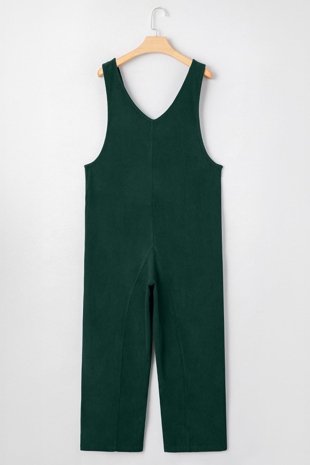 Evergreen Corduroy V Neck Sleeveless Jumpsuit