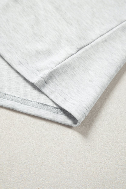 Light Gray Mixed Print Patchwork Pullover