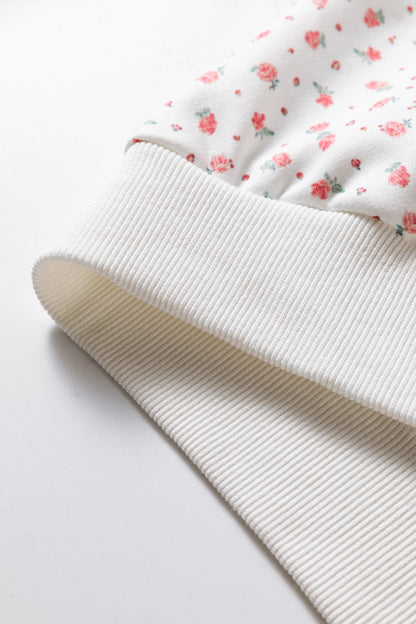 Pink Floral Hoodie & Sweatpants Set