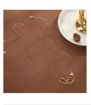 Stethoscope Heart Pendant