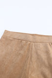 Khaki Faux Suede Leggings