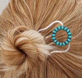 Western Style Turquoise Hairpin