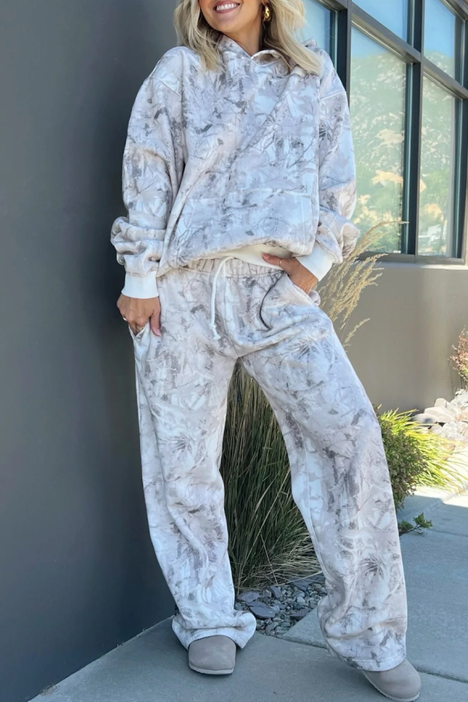 Light Gray Camo Classic Hoodie & Sweatpants Set – Keffalas Designs
